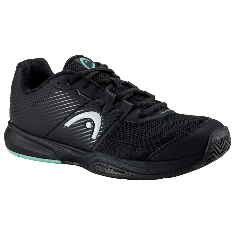 HEAD Revolt Court Mens Tennis Shoes, Black/Teal, 10 UK