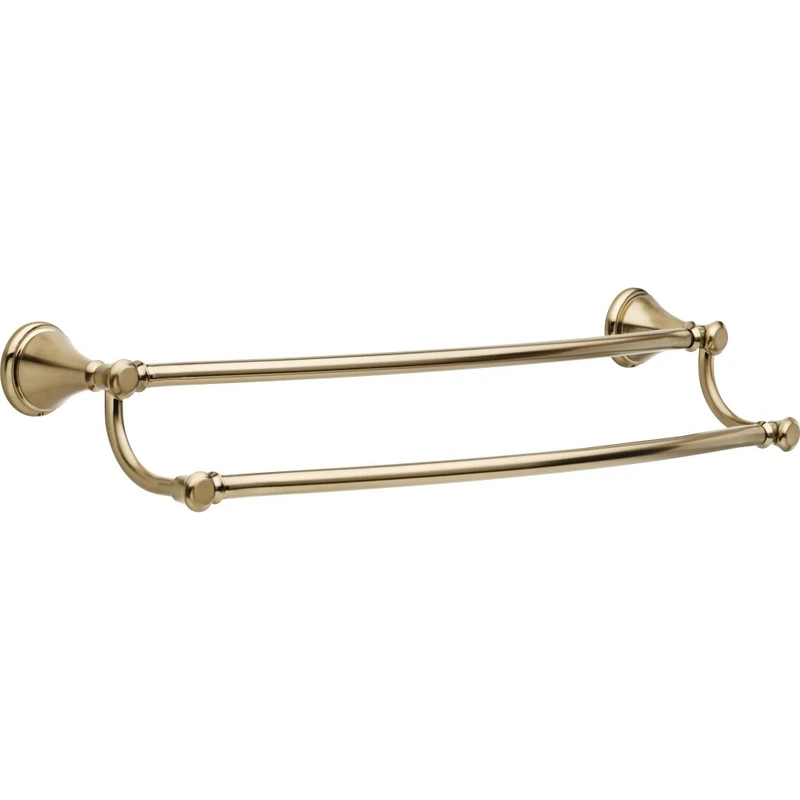 Delta Faucet 79725-CZ Cassidy 24inch Double Towel Bar Rack, Champagne Bronze