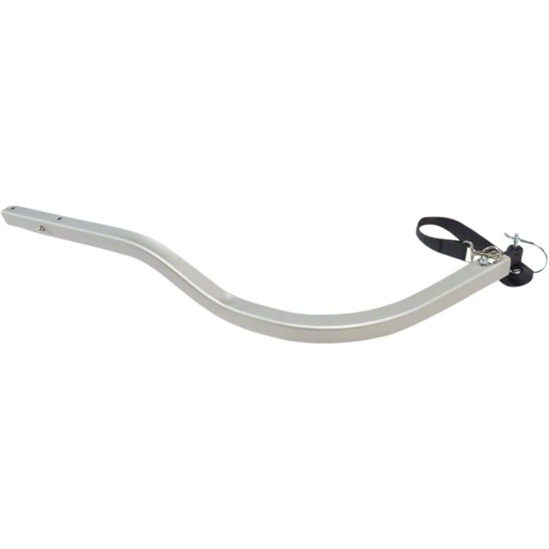 Burley Tow Bar Assembly with Receiver Safety Strap, Silver, Cargo & Pet