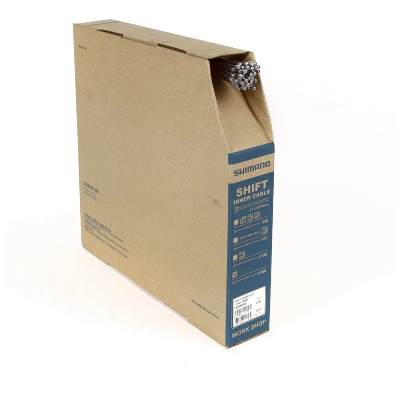 SHIMANO Cycling 600 9852 Road MTB Workshop Shift Inner Cable 100pcs 1 2X2100mm, Silver, L UK