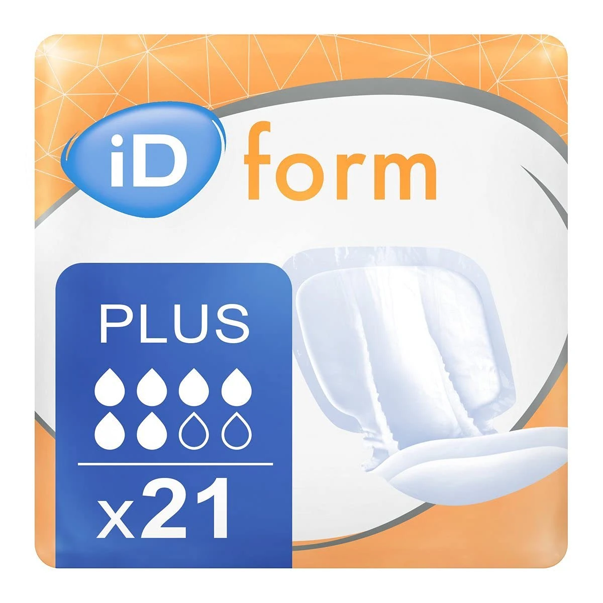 iD Expert Form Disposable Extra Plus Incontinence Pads, Men's and Women's, Disposable Briefs, Anti-Leak Protection, Wetness Indicator, Odour Control, 1500ml, 21 Pads
