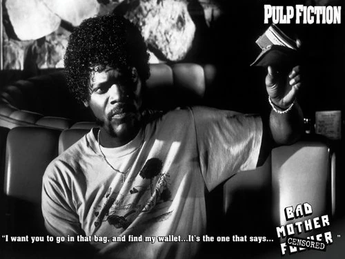 Pulp Fiction "Bad Mother F**ker Canvas Print, Multi-Colour, 60 x 80 cm