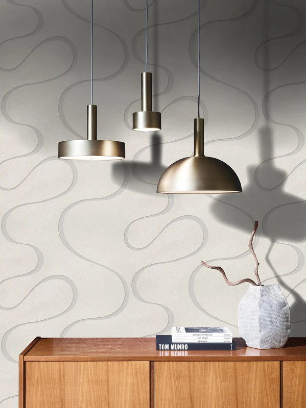 Colani Visions wallpaper, color: cream, metallics (glossy), article no:. 6053-3390 - Image 1