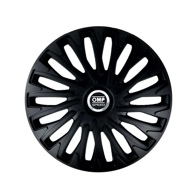 OMP SPEED SET 4 HUBCAPS STINGER BLACK 14 INCHES