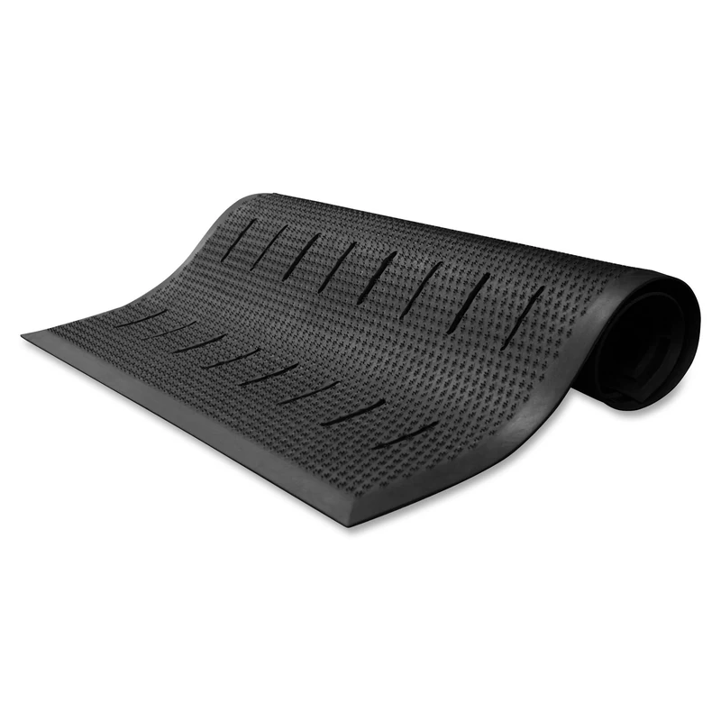 Genuine Joe Anti-Fatique Mat, Beveled Edges, 1/2" Thick, 3'x4', Black, Sold as 1 Each, GJO32590 - Image 1