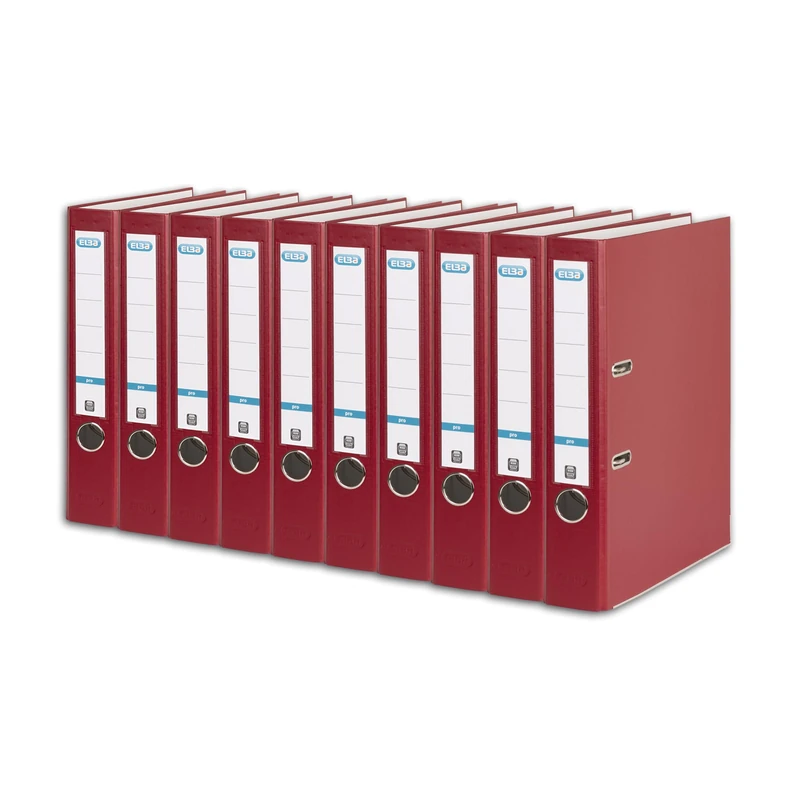 Elba Smart Pro Lever Arch File A4, Wide Removable Spine Label, 100202154 Bordeaux