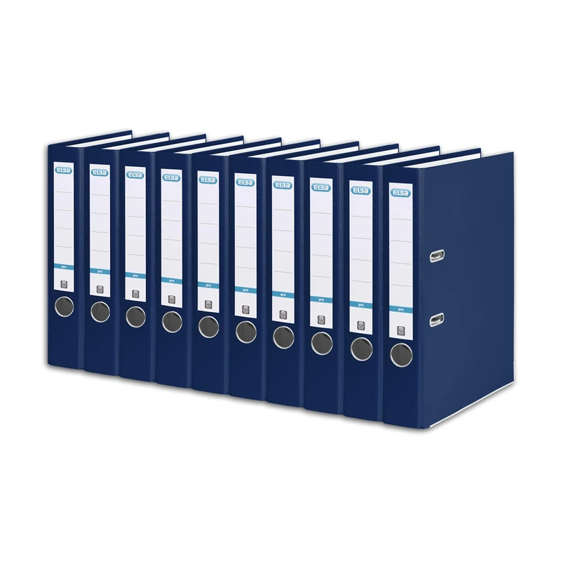 Elba Smart Pro Lever Arch File A4, Wide Removable Spine Label, 100202154 Dark Blue