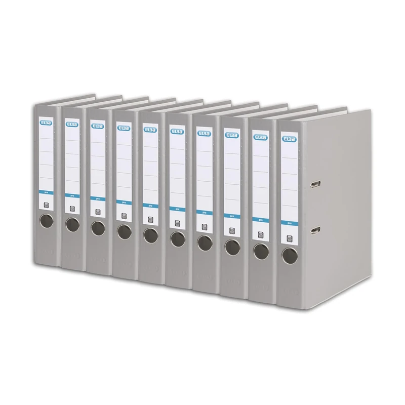 Elba Smart Pro Lever Arch File A4, Wide Removable Spine Label, 100202154 Grey