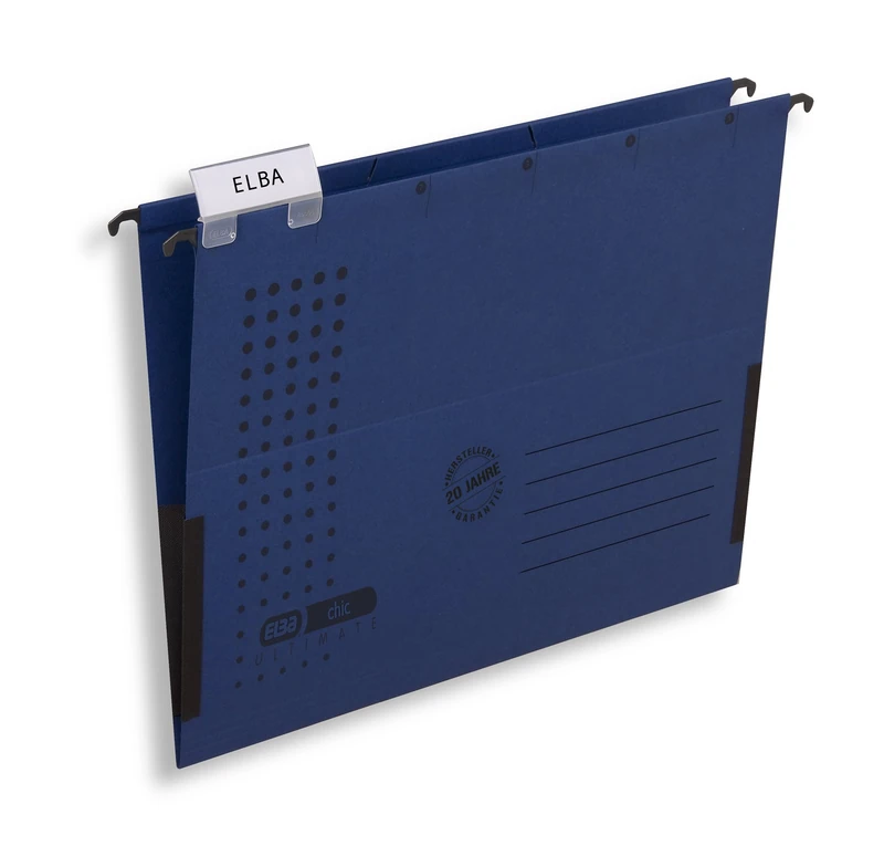 Elba Chic Ultimate 85743GB Suspension File Folder with Partially Closed Sides Pack of 25 Dark Blue