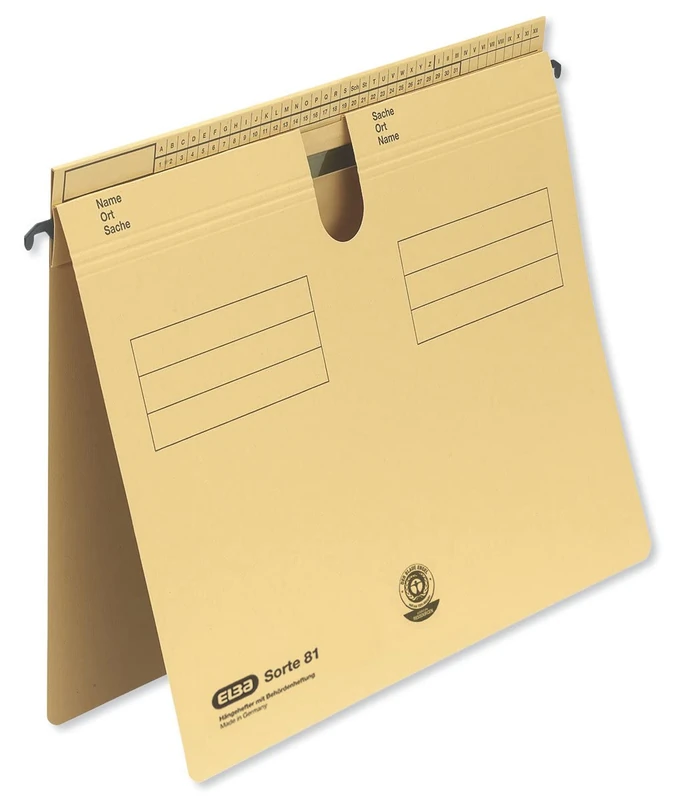 Elba 81459BL Suspension Filer Class 81 for Commercial or Official Filing Pack of 50 Blue Hanging Files Sort 81 Yellow