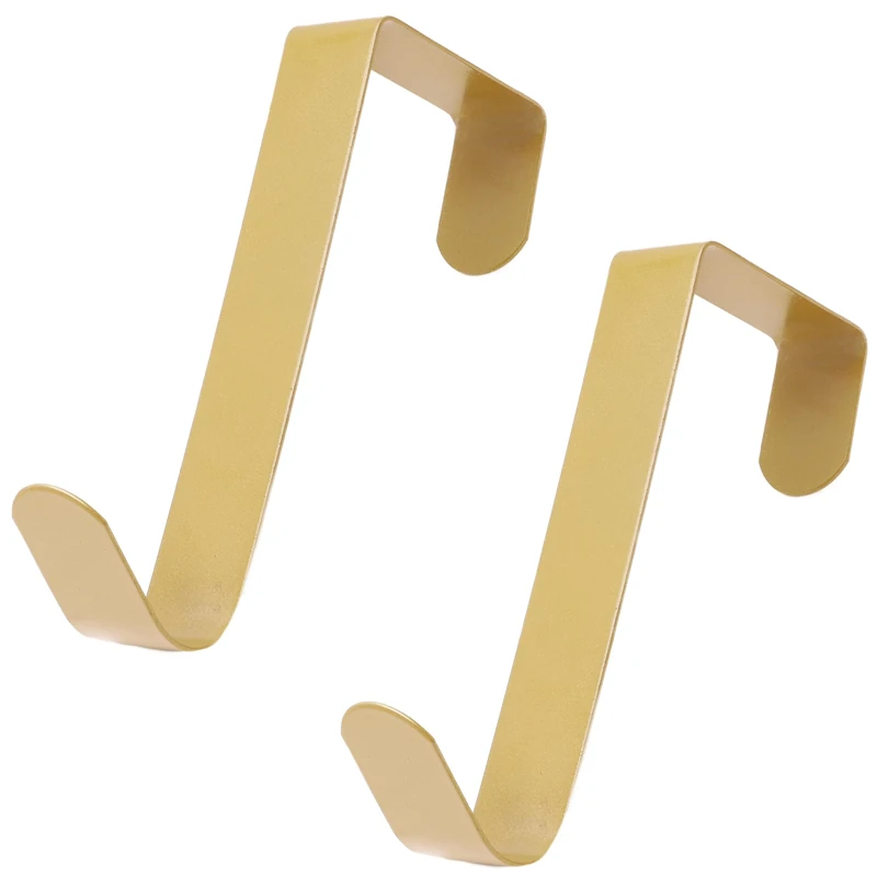 Toyland® Pack of 2-13cm Metal Over The Door Wreath Hangers - Ultra Slim - Seasonal Decoration Accessories