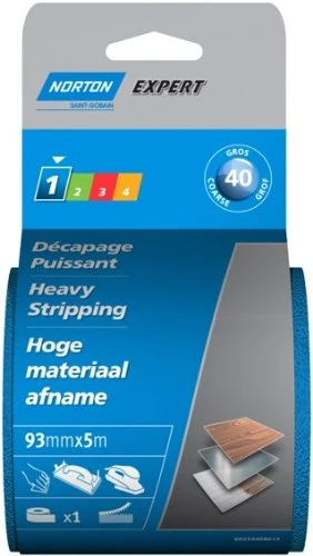 Norton Rouleau Norgrip Expert 93 mm x 5 m Grit P40 - Image 1