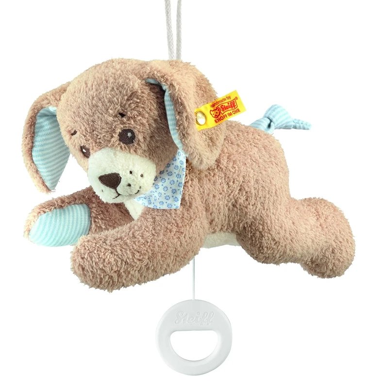 Steiff 22cm Good Night Dog Music Box (Blue)