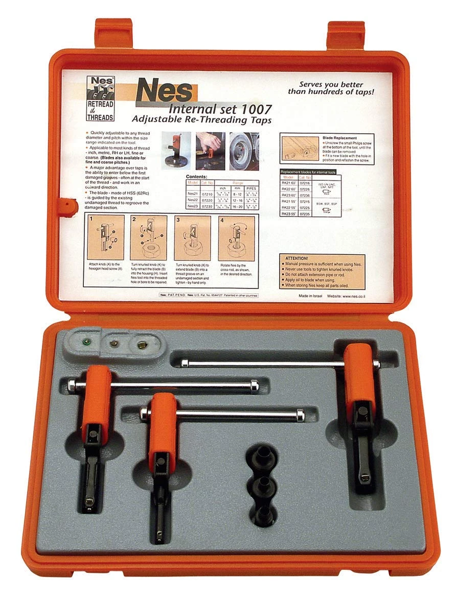 Nes Internal Thread Repair Kit, 5/16 to 13/16", 3-Piece, NES1007