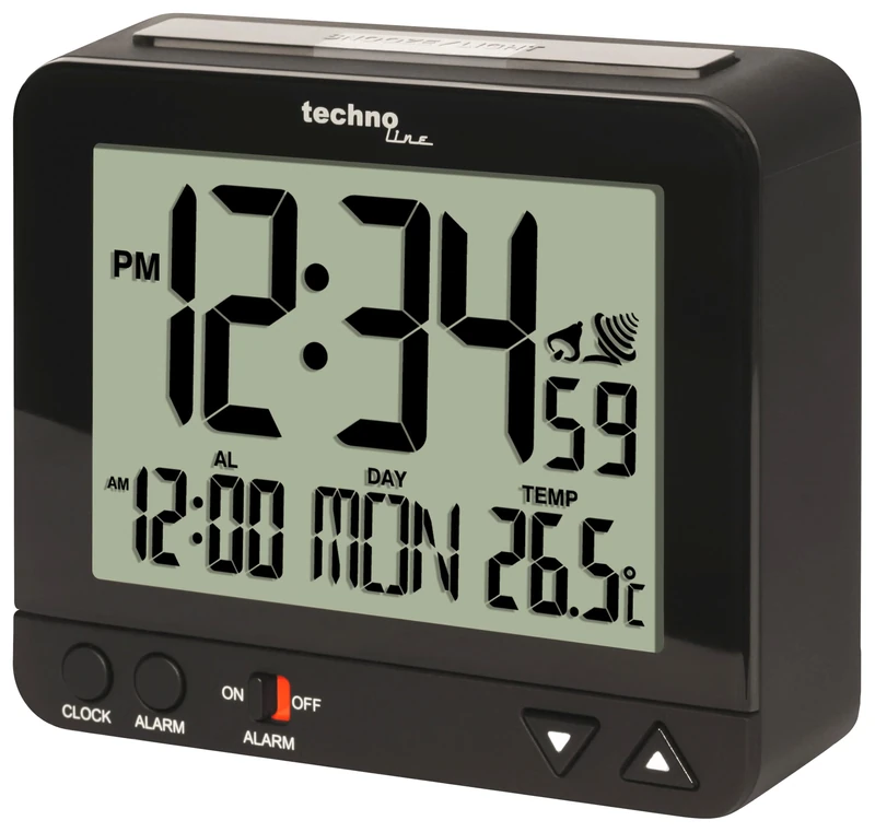 Technoline WT 195 Radio-Controlled Alarm Clock with Night Light