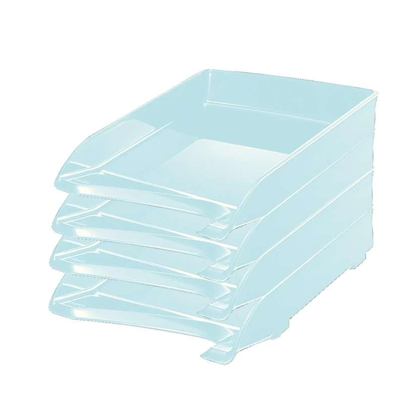 Leitz 52200002 Letter Tray A4 Transparent Elegant Pack of 4