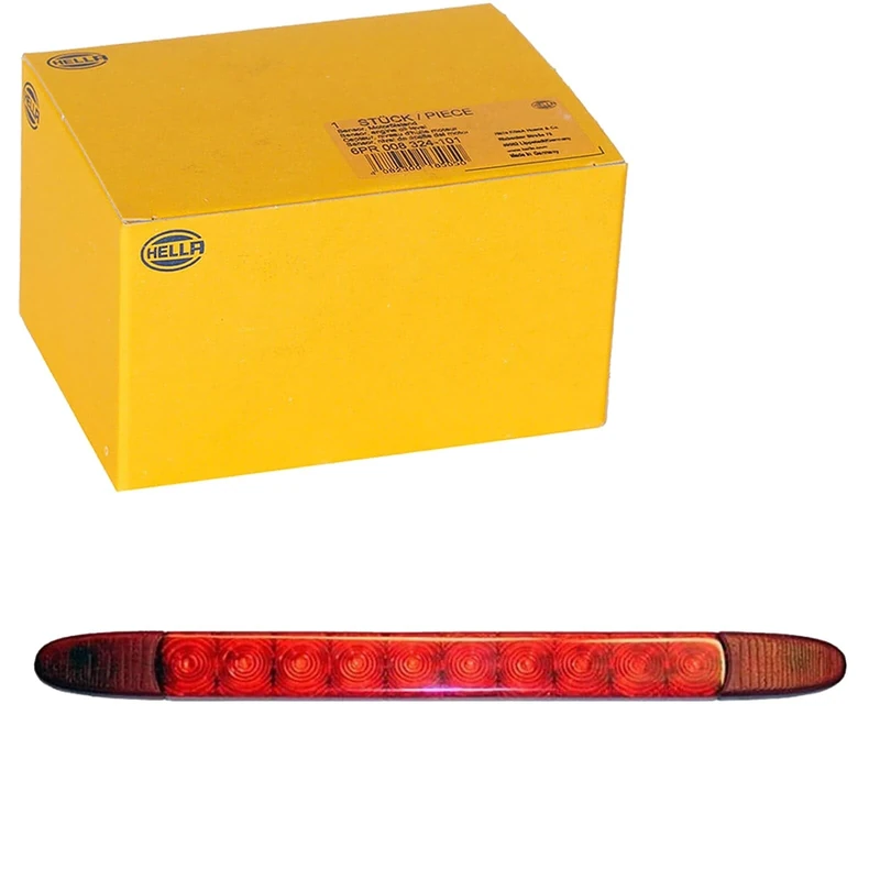 HELLA 2DA 343 106-011 Auxiliary Stop Light - LED - 24V - Bolted/mounting - Lens Colour: Red - LED colour: Red - Cable: 3000mm - Plug: open cable ends - Rear
