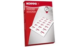 Kores - Universal Self-Adhesive Labels, Format 105 x 70 mm, White - Pack of 500 Sheets