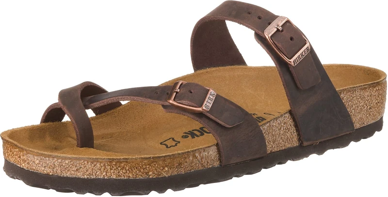 Birkenstock Mayari Greased Leather, Women's Flip Flops, Brown (Habana Habana), 3.5 UK (36 EU)