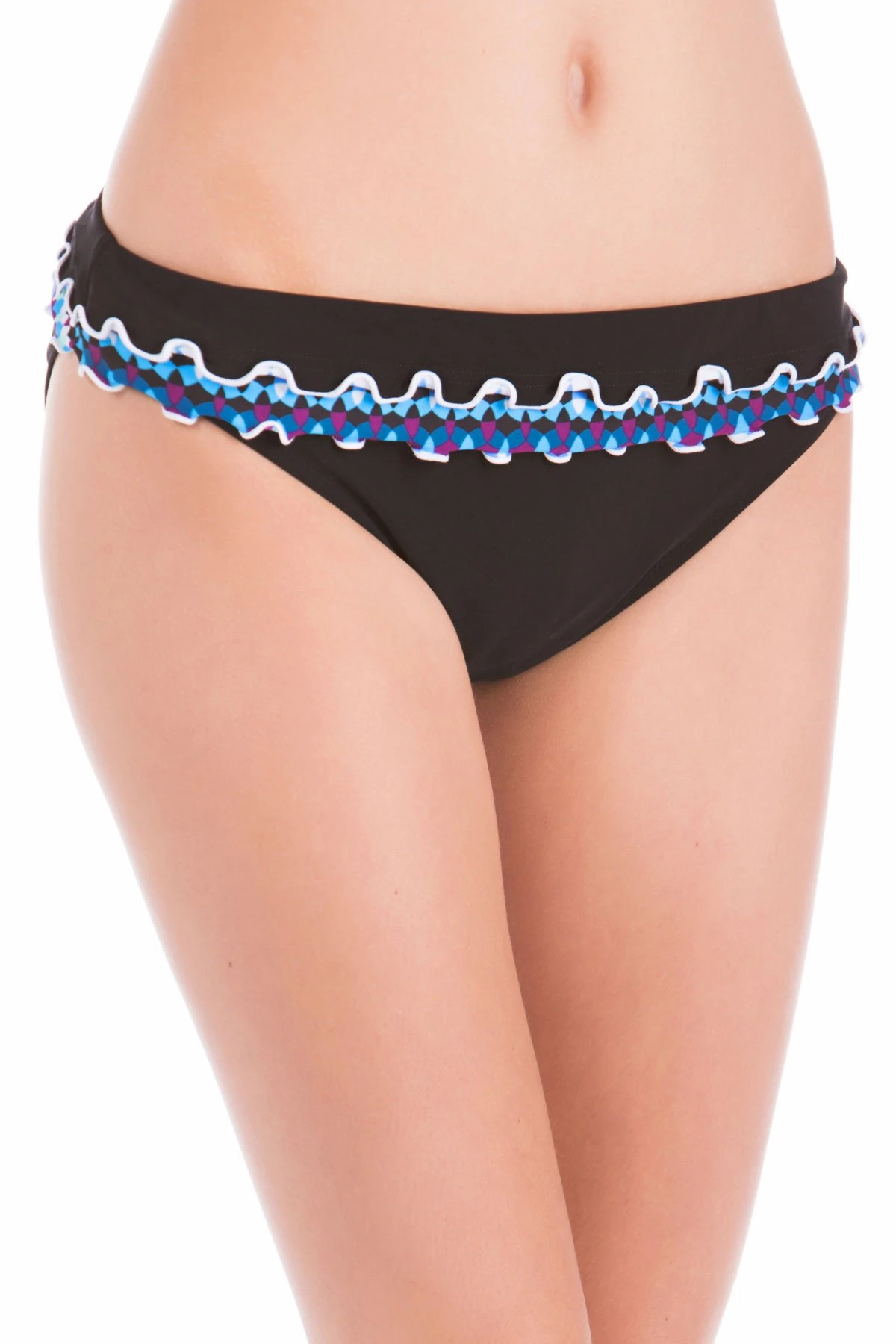 Profile by Gottex Women's Kaleidoscope Belted Pant, Black, 8