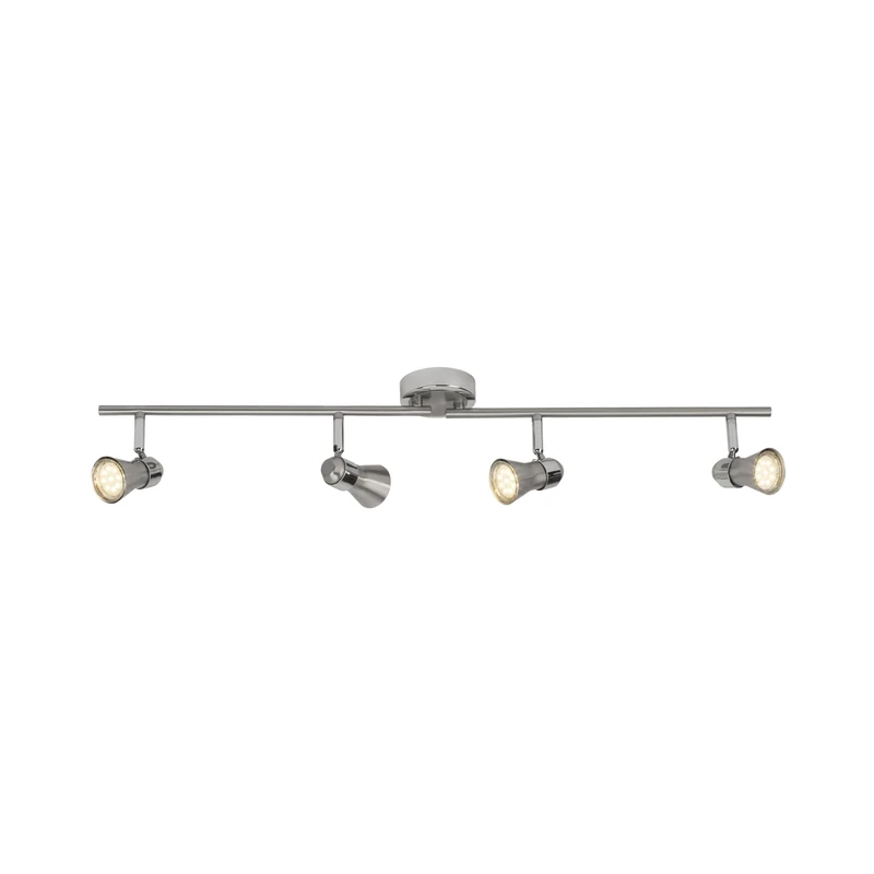 Brilliant G15432/77 Bar Ceiling Light Steel / Chrome LED 4 x 3 W Bulb Silver Metal