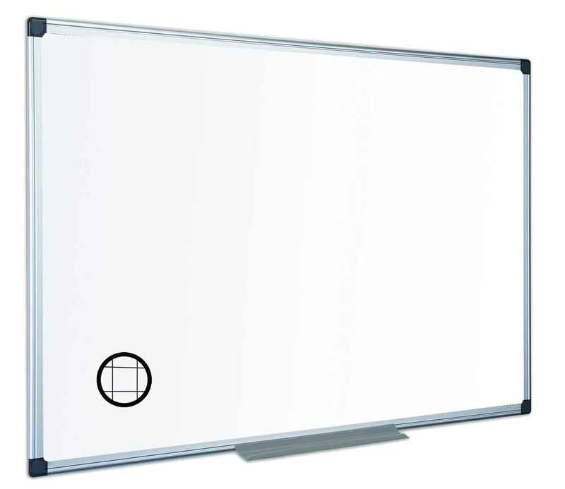 Bi-Office Gridded Whiteboard Maya, Melamine, Aluminium Frame, 120 x 120 cm