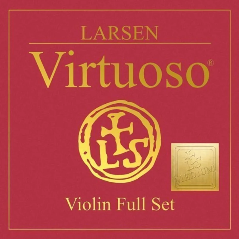 LARSEN STRINGS Strings for Violin Virtuoso Low Tension High Volume Easy to Play Set E with Ball Medium