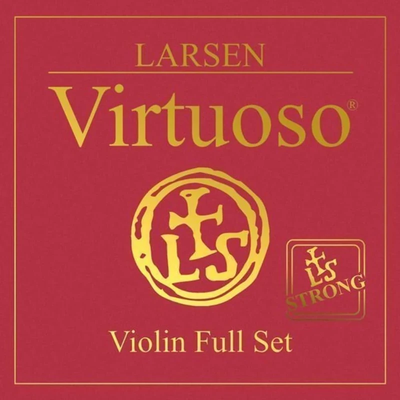 LARSEN STRINGS violin strings Virtuoso set E steel (with ball end), A aluminium and D+G silver, strong
