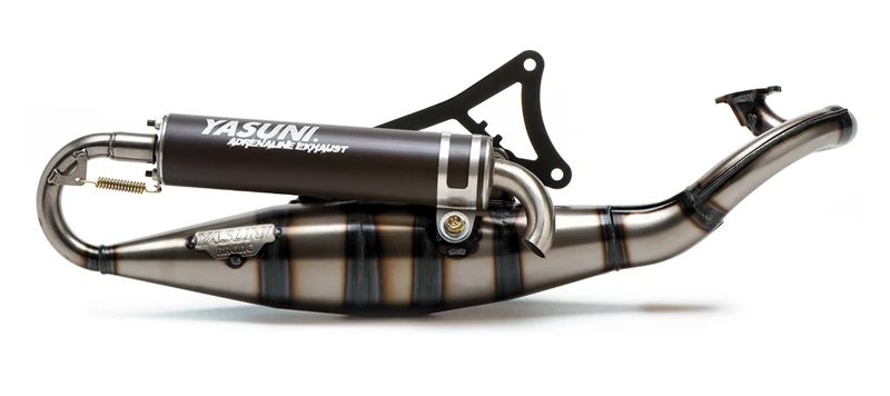 Yasuni exhaust Scooter R black for Minarelli horizontal