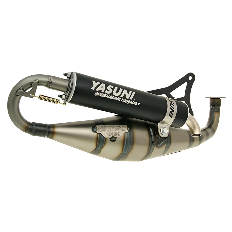 Yasuni exhaust Carrera 21 black for Minarelli horizontal