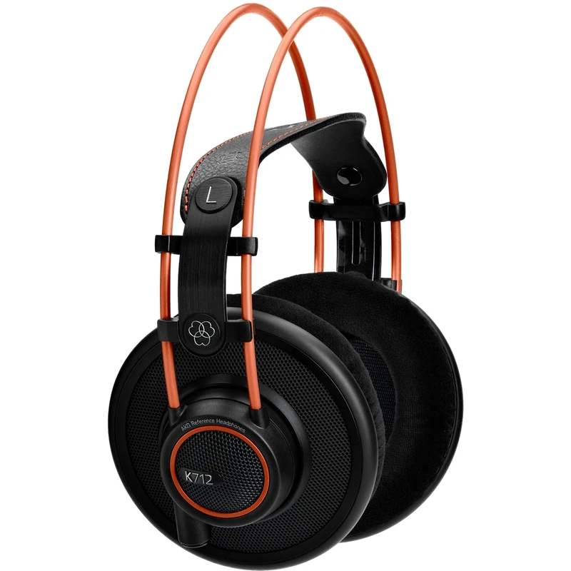 AKG K712PRO Open-Back, Over-Ear Premium Reference Class Studio Headphones, Sophisticated Open Technology, Revolutionary Flat Wire Voice Coil, Broad and spacious soundstage, Comfortable Design - Black