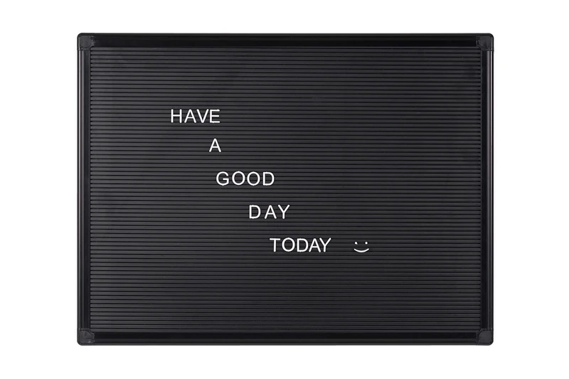 Bi-Office Letterboard Maya, Aluminium Frame, Portrait, Black, 60 x 45 cm