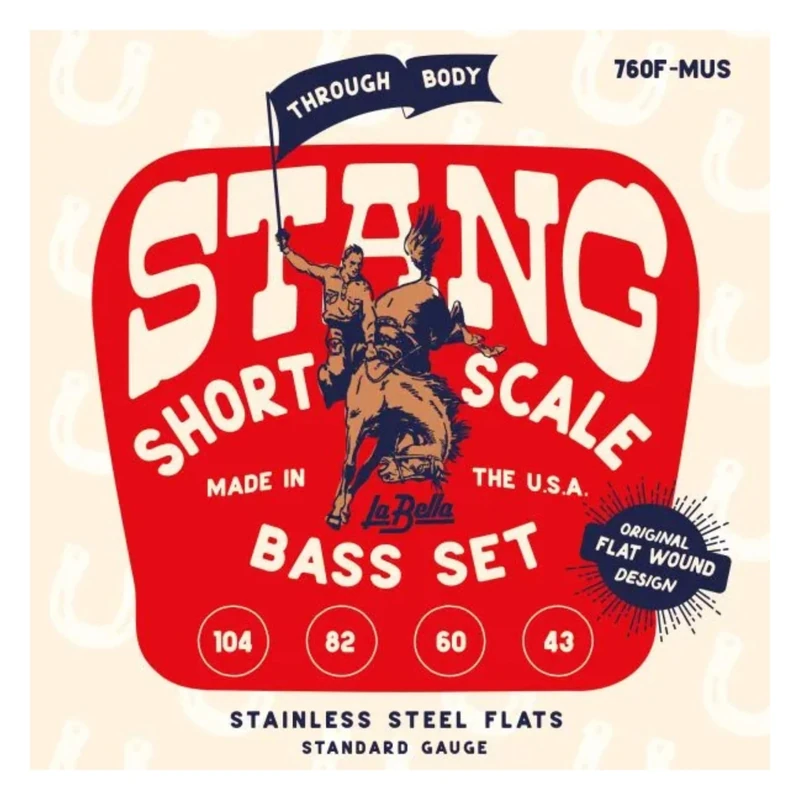 La Bella 760F-MUS Stainless Steel Flat Wound Bass Guitar Guitar String