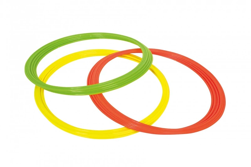 Select Derbystar Kids' Coordination Rings, Yellow/Green/Orange, 60 cm - Image 1