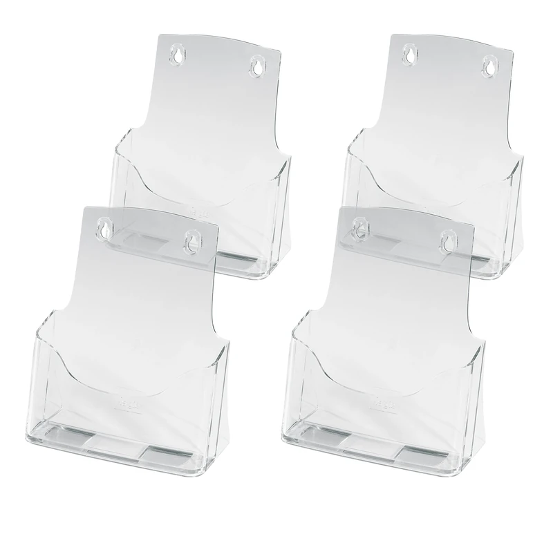 SIGEL LH112 Table-Top Literature Holder, for A5, uv resistant acrylic, clear, 4 Pieces