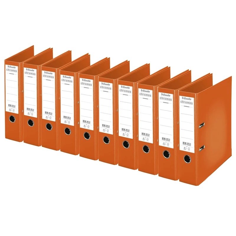 Esselte Chromos Lever Arch Files - Pack of 10 80 mm spine orange