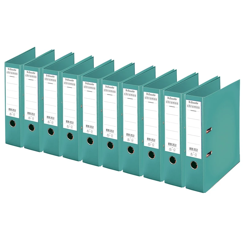 Esselte Chromos Lever Arch Files - Pack of 10 80 mm Spine Mint Green