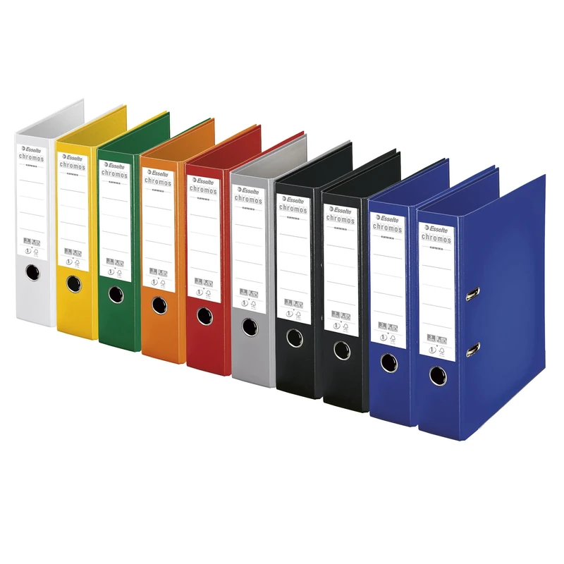 Esselte Pack of 10 A4 Lever Binders for Archiving, Plastic Cover Dos 8,0 cm standard