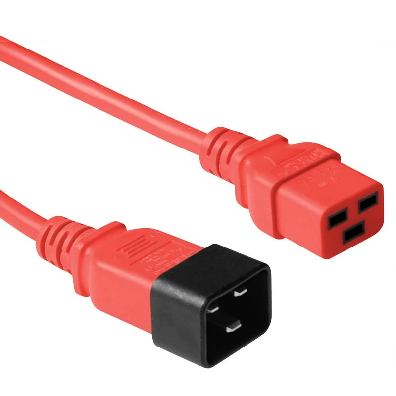 ACT C19 - C20-1.20m 1.2m C19 Coupler C20 Coupler Red Power Lead Power Cord Cable AK5089