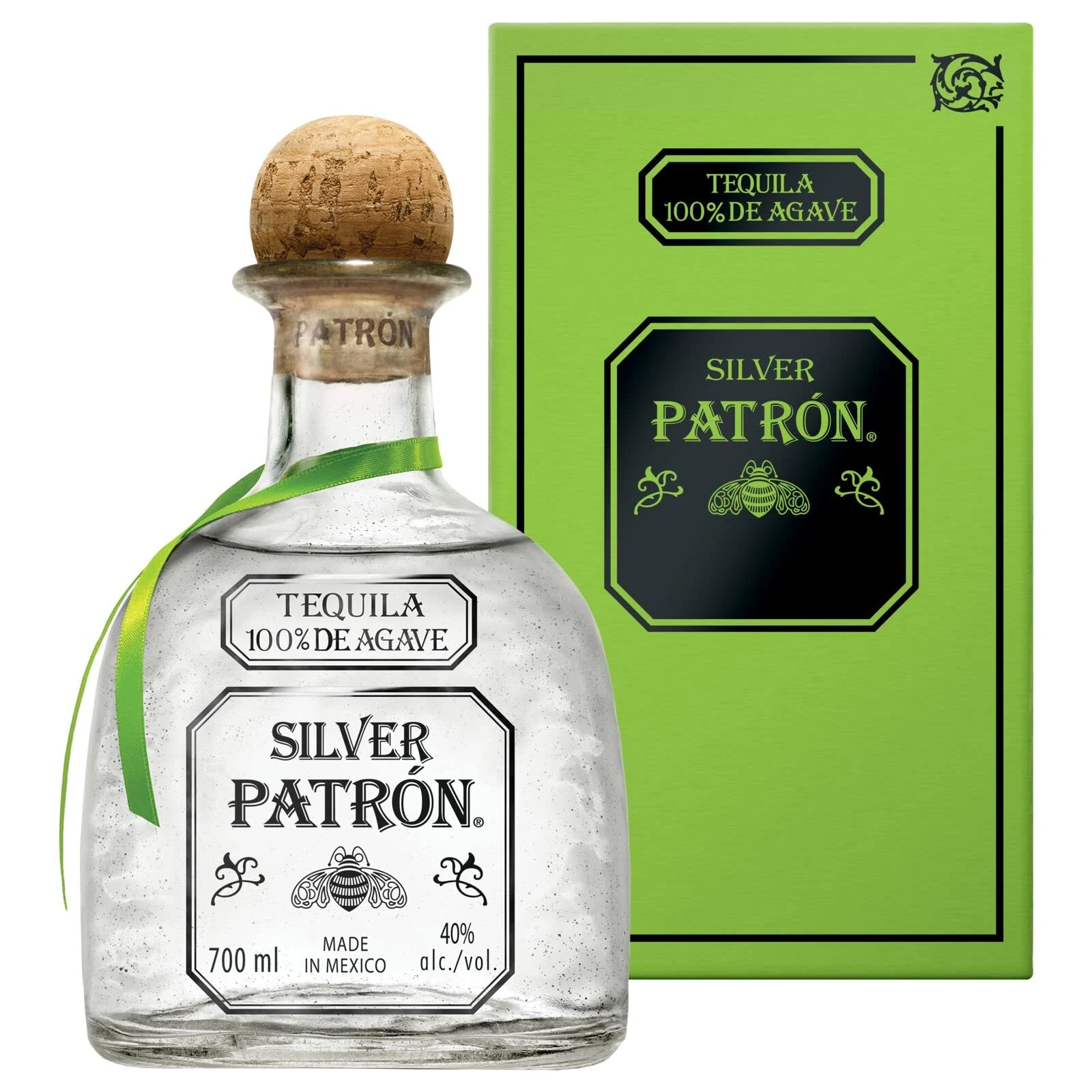 PATRÓN Silver Premium Tequila, 40% ABV, 70cl / 700ml, Made from the Finest 100% Weber Blue Agave, Handcrafted in Small Batches in Mexico (Packaging May Vary)