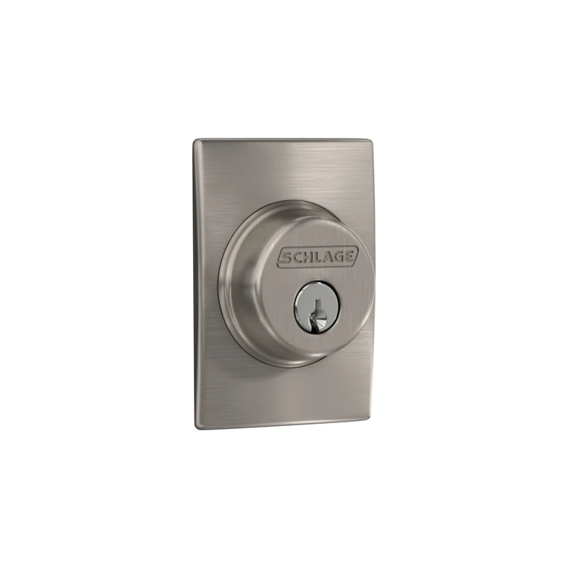 Schlage B60N CEN 619 Century Single Cylinder Deadbolt, Satin Nickel