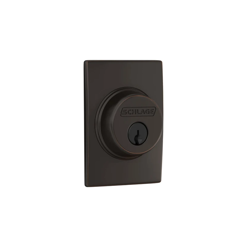 Single Cylinder Deadbolt with Century Trim, Aged Bronze (B60 N CEN 716)