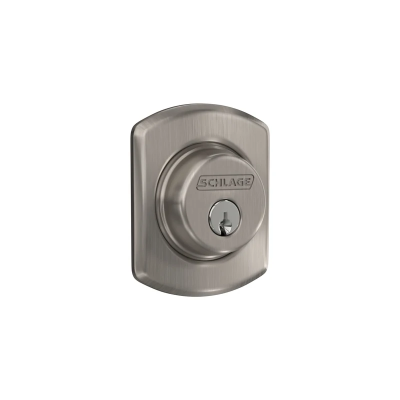 Single Cylinder Deadbolt with Greenwich Trim, Satin Nickel (B60 N GRW 619)