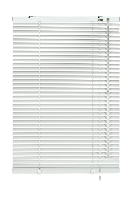 Gardinia Aluminium Venetian Blinds, Visibility, Light and Glare Protection, Wall and Ceiling Mounting, Mounting Kit Included, Aluminium Venetian Blinds, White, 120 x 240 cm (WxH)