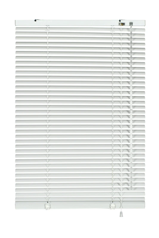 Gardinia Aluminium Venetian Blinds, Visibility, Light and Glare Protection, Wall and Ceiling Mounting, Mounting Kit Included, Aluminium Venetian Blinds, White, 140 x 240 cm (WxH)