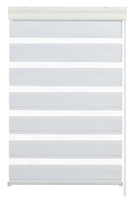 Gardinia Day and Night Double Roller Blind with Aluminium Box, White, 120 x 160 cm