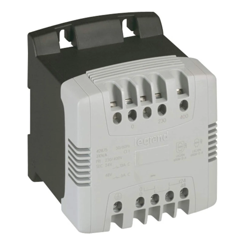 Legrand 042845 Safety Transformer, Primary 230V to 400V and Secondary 12V to 24V, 310VA