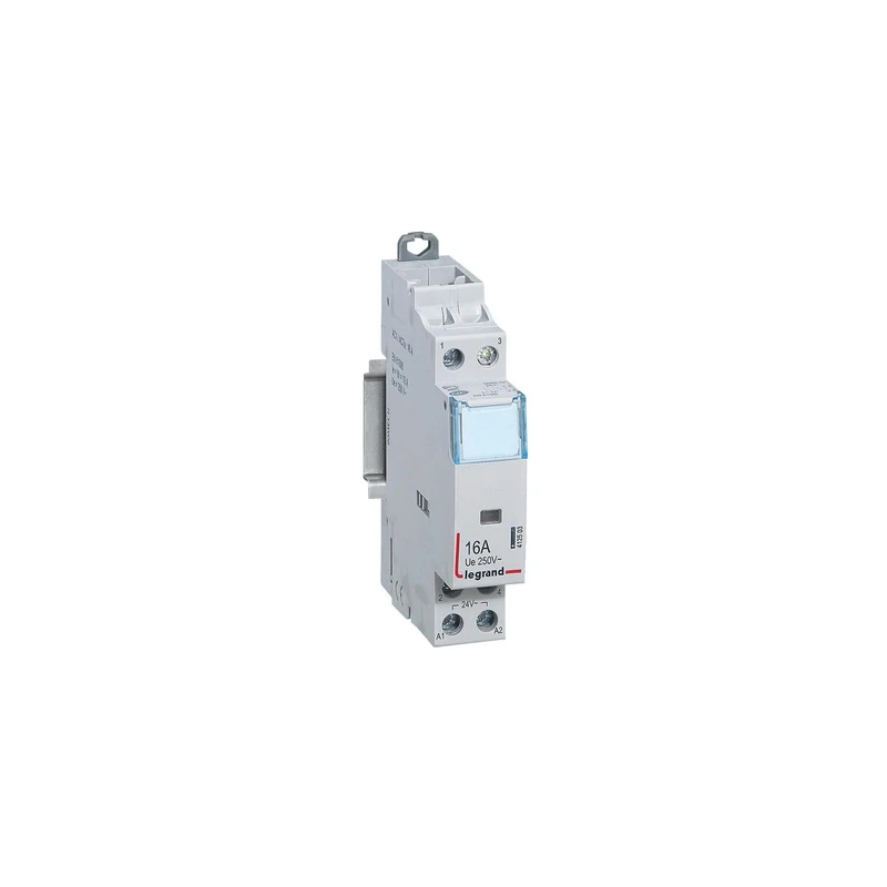 Legrand 16A Contactor - Open Contact + 24V Closed Contact, Relay, Plunger Actuator, Manual Operation, Gray