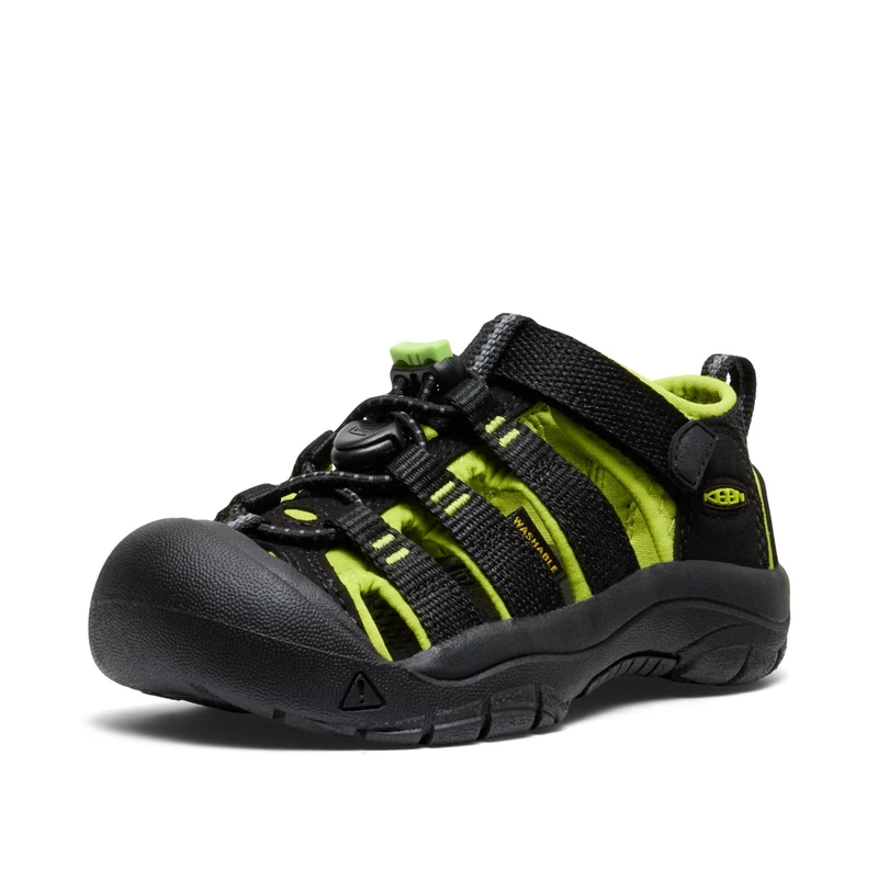 KEEN Unisex Kids Newport H2 Sandal, Black Lime Green, 11 UK Child