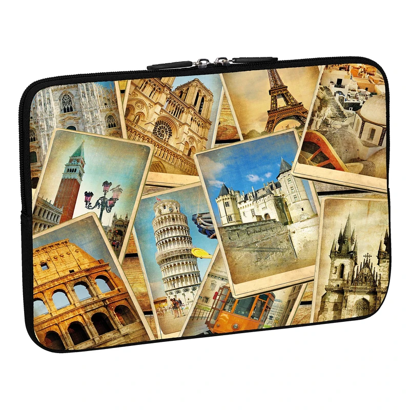 PEDEA 15.6 inch Laptop Sleeve - Vintage Travel Neoprene Case